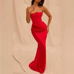 House of CB Persephone Scarlet Strapless Corset Maxi Dress M thumbnail 12