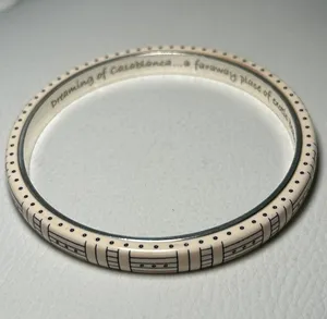 Brighton Bangle Bracelet Casablanca OS Cream Silver Dreaming of Casablanca Quote thumbnail 1