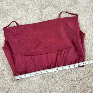 Lulu’s Satin Cowl Burgundy Tank Top Size S thumbnail 9