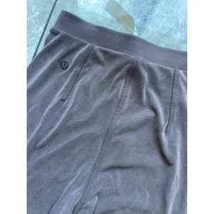 Lululemon Softstreme High-Rise Pant Espresso Brown Wide Leg Slit Hem XXXS 00 thumbnail 2