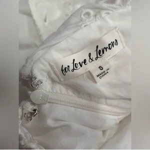 For Love & Lemons White Eyelet Mini Dress thumbnail 3