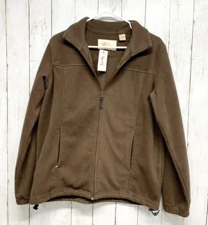 Vintage Natural Reflections Sweater‎ Women Size Large Collared Full Zip Fleece thumbnail 1