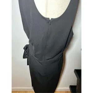 Ann Taylor black wrap dress size 12 or large work dress thumbnail 3