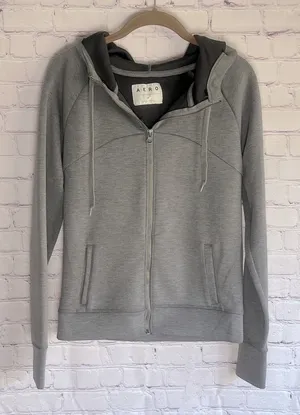 Aeropostale‎ Gray Zip-Up Hoodie Womans Size Medium thumbnail 1