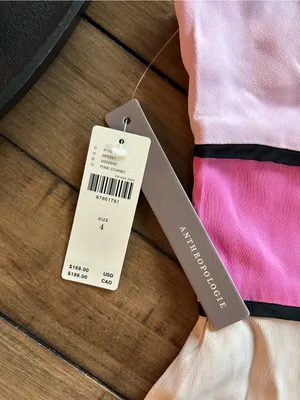 NWT Anthropologie Maeve Colorblock Pink Slip Midi Dress 4 thumbnail 7