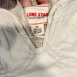 Lonestar New York Women's Cream Corset Structured Denim Crop Top - Medium thumbnail 2