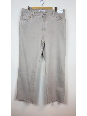 Abercrombie & Fitch 90s Relaxed NWTJeans High Rise Gray Size 34 18R Straight Leg thumbnail 4