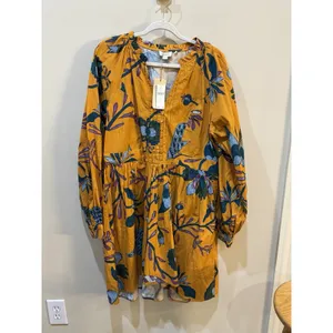 NWT Anthropologie Let Me Be Printed Tunic Dress Mini Floral Size XLP‎ thumbnail 6