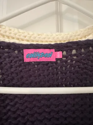 Edikted contrast chunky knit cardigan thumbnail 4