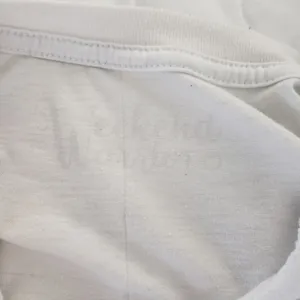 Weekend Warrior California Speedway Races Crop Top Shirt Womens Small White thumbnail 3