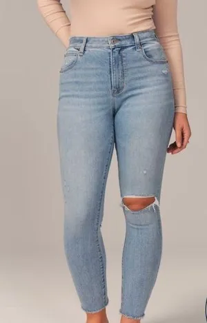 Abercrombie High Rise Super Skinny Ankle-Curve Love thumbnail 5