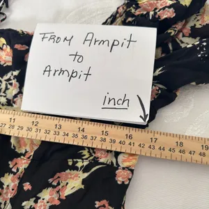 Free People Size-L/G Top Hilary‎ Printed Floral Cropped Black thumbnail 8
