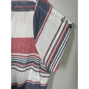 NWT Hem & Thread Small Dress 100% Cotton Striped Short Sleeve Wrap Womens thumbnail 5