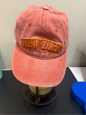 Dusty Rose 'New York' Embroidered Baseball Cap Pink thumbnail 2
