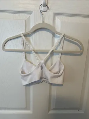 M/L FP Movement White Tighten Up Cinch Sports Bra thumbnail 6