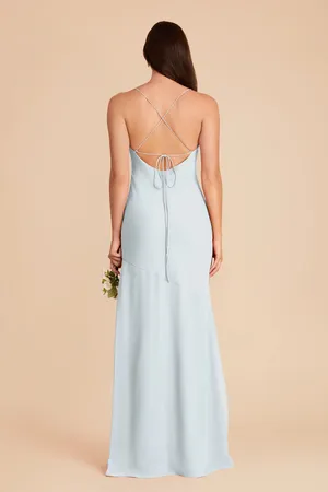 Olivia Dress Chiffon Mist Blue thumbnail 2