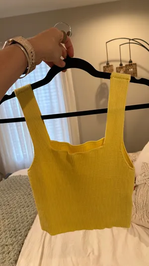Knit Crop Top Shein thumbnail 2