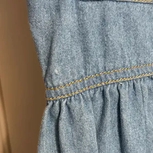 Vintage 90s‎ Denim Button Down Midi Dress Cottagecore Minimalist Prairie Western thumbnail 6