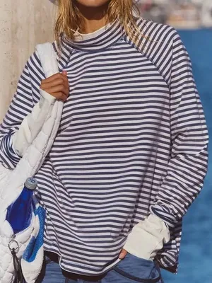 FP Movement Restoration Layer Long Sleeve Tee RARE Sailor Stripe Navy Small NEW thumbnail 3