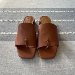 NEW Franco Sarto Loran Sandals in Brown Leather Size 8.5 Wide thumbnail 5
