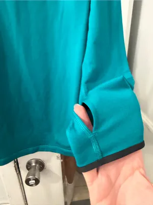 Nike Pro Half-Zip Pullover in Bright Teal thumbnail 5