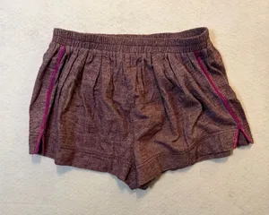 Intimately Free People Heathered Purple Lounge Shorts with Pink Piping Size Medi thumbnail 1