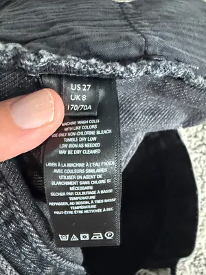 We the Free Free People Washed Black Distressed Denim Shorts Size 27 thumbnail 4