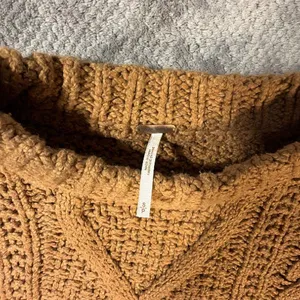 Free People Cutting Edge Cable Knit Pullover Sweater Camel Crop Cotton Size Smal thumbnail 3