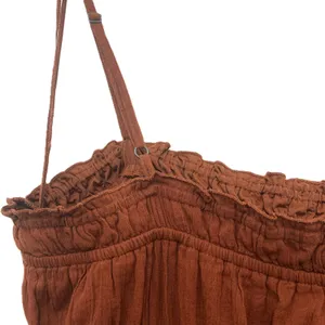 Aeropostale Cinnamon Smocked Cotton Mini Dress XL • Boho Summer Beachy Vacation thumbnail 10