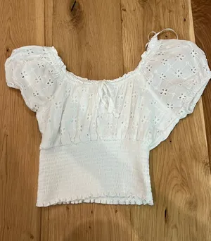 White japna crop top and skirt set thumbnail 1