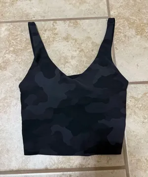 OFFLINE By Aerie Real Me Low Key Longline Sports Bra - XS Camouflage thumbnail 3