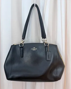 Coach Small Christie Carryall Black Crossgrain Leather Bag F36637 thumbnail 1