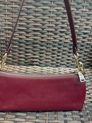 COACH nwt coach Charlotte Shoulder bag dark wine CCO18 WITH CHERRY CHAINS thumbnail 6