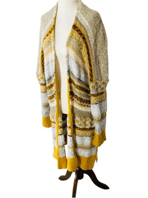 GIMMICKS by BKE Patchwork Longline Cardigan thumbnail 4