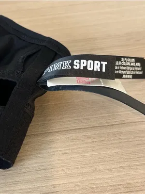 PINK Victoria's Secret Black Wrap Bralette Sports Bra thumbnail 8