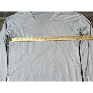Lululemon Swiftly Long Sleeve Shirt 2.0 Size 10 Lavender Athletic Top Light FLAW thumbnail 5