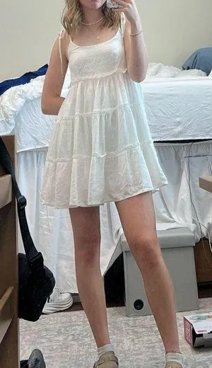 Amazon white sundress thumbnail 1