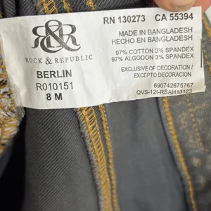 Rock & Republic Grey Gold Metallic Shimmer Skinny Jeans Womens‎ Size 8 thumbnail 11