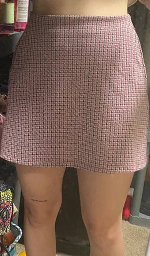 Altar'd State Pink Plaid Mini Skirt thumbnail 1
