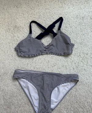 aerie striped bikini set thumbnail 1