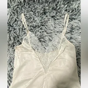 Elegant Cream Lace Slip Dress thumbnail 2