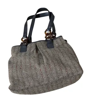 Old Navy Herringbone Bag Dark Academia Tortoise Chain‎ Link Shoulder Bag thumbnail 1
