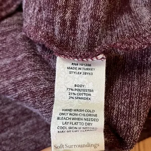 Soft Surroundings Knit Sweater Womens XL Purple Layered Minimalist Cozy thumbnail 8