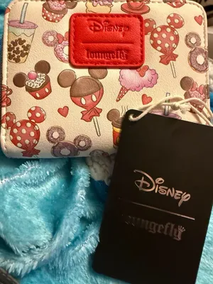 Disney Loungefly Mickey Mouse Snacks All-Over Print Zip Around Wallet thumbnail 1
