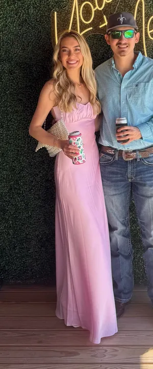 Lulus Irena Light Pink Satin Backless Maxi Dress thumbnail 1