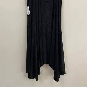 Free‎ People Fairy Goth Swing Black Polka Dots Asymmetrical Dress NWT Size S thumbnail 12