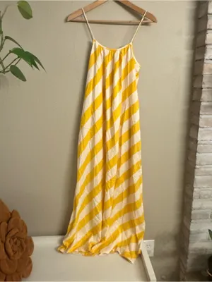 COMPANIA FANTASTICA Striped Maxi‎ Slip Dress thumbnail 5