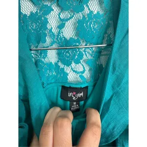 I.N San Francisco Dress Junior Size 16 Green High Low Sleeveless NWT‎ thumbnail 7