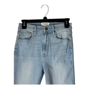 Frame Denim Jeans Women 27 Blue Tadley Light Wash Ali High Rise‎ Cigarette thumbnail 4