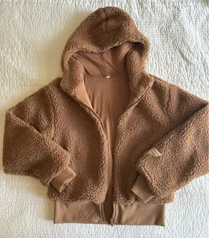 Fabletics Brown Teddy Bear Jacket thumbnail 1